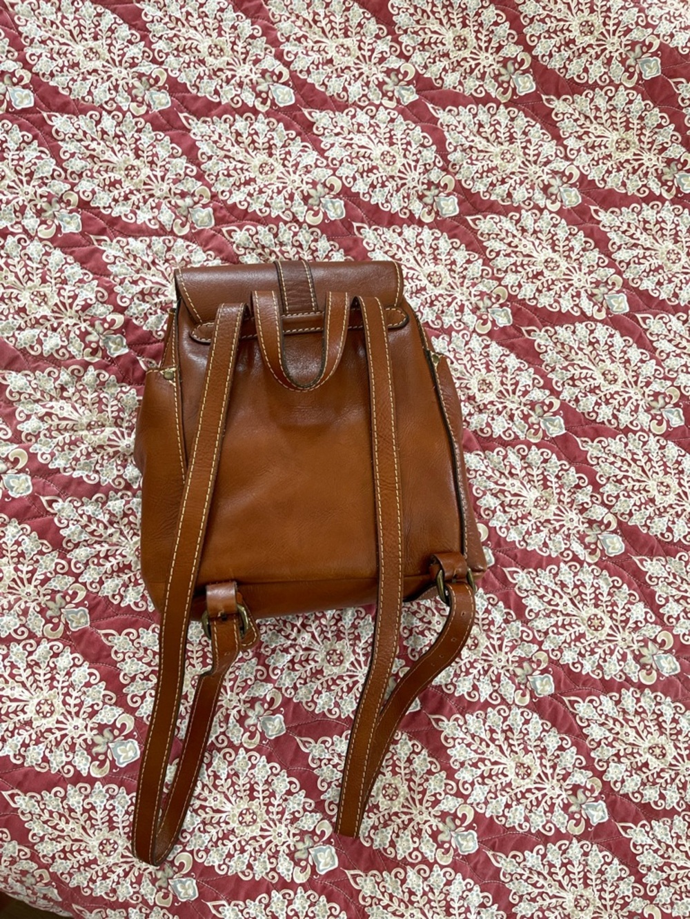 Patricia Nash Burnished Cognac Leather Backpack - Picture 7 of 7